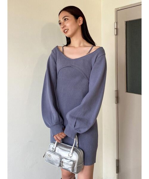 EMODA（エモダ）の「スタンプロゴアウトポケットバッグ（ハンドバッグ・レディース・ブルー/ブラック/シルバー・FREE）」の21枚目の写真