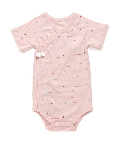 apres les cours（アプレレクール）の「ベビー半袖フライスグレコ肌着（肌着・キッズ・グレー/アイボリー/サーモンピンク/ベージュ/ミント・80/70）」の5枚目の写真