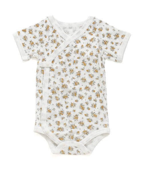 apres les cours（アプレレクール）の「ベビー半袖フライスグレコ肌着（肌着・キッズ・グレー/アイボリー/サーモンピンク/ベージュ/ミント・80/70）」の2枚目の写真