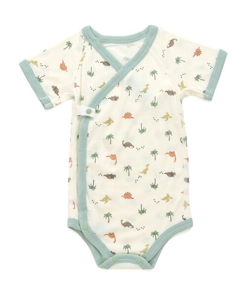 apres les cours（アプレレクール）の「ベビー半袖フライスグレコ肌着（肌着・キッズ・グレー/アイボリー/サーモンピンク/ベージュ/ミント・80/70）」の4枚目の写真