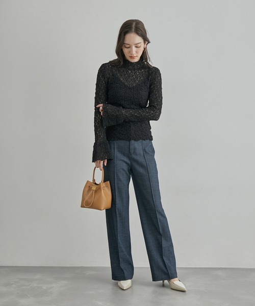 ROPE'（ロペ）の「袖ギャザーレースカットソー（ニット/セーター・レディース・オフホワイト/ブラック・FREE）」の8枚目の写真