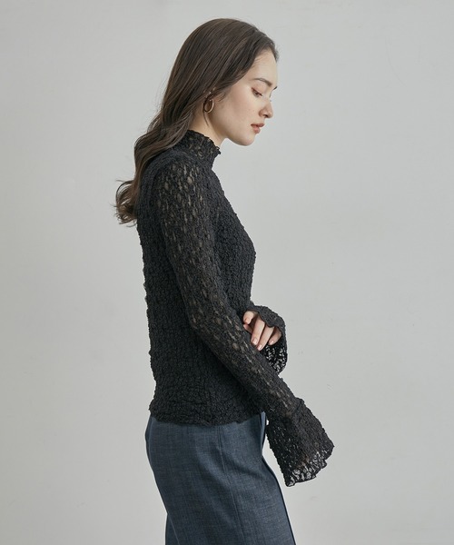 ROPE'（ロペ）の「袖ギャザーレースカットソー（ニット/セーター・レディース・オフホワイト/ブラック・FREE）」の10枚目の写真