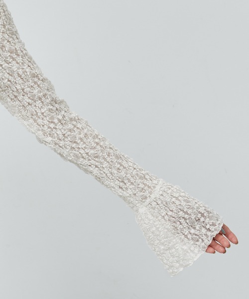 ROPE'（ロペ）の「袖ギャザーレースカットソー（ニット/セーター・レディース・オフホワイト/ブラック・FREE）」の16枚目の写真