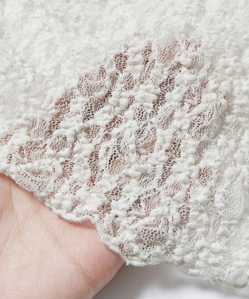 ROPE'（ロペ）の「袖ギャザーレースカットソー（ニット/セーター・レディース・オフホワイト/ブラック・FREE）」の19枚目の写真