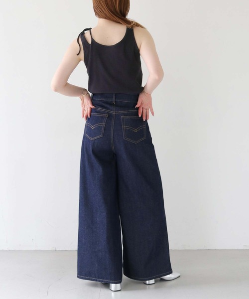 CLEIO(クレイオ)の「【CLEIO】前後2WAYアシンメトリータンクトップ(Tシャツ/カットソー・レディース・ホワイト/ブラック/ライトオリーブ・FREE)」の21枚目の写真