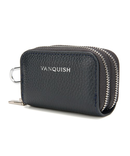 VANQUISH（ヴァンキッシュ）の「【VANQUISH/ヴァンキッシュ　本革スマートキーケース 車 ダブルファスナー ダブル ポケット キーチェーン ファスナー カラビナ ギフト（キーケース/キーアクセサリー・メンズ・ネイビー/ブラック/ダークグリーン・FREE）」の8枚目の写真