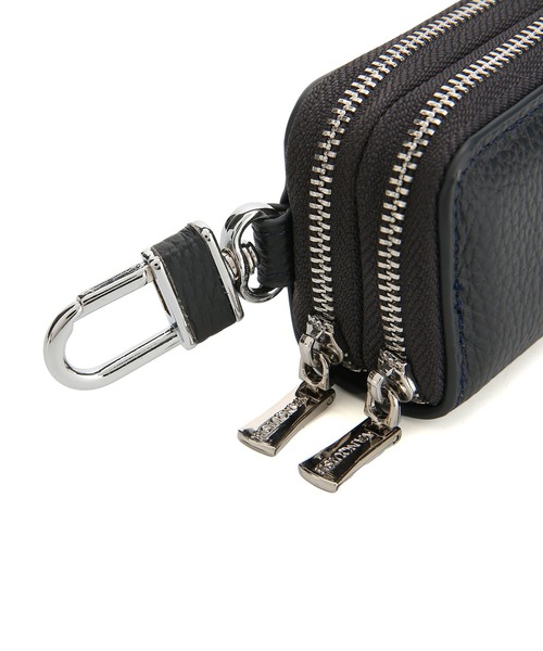 VANQUISH（ヴァンキッシュ）の「【VANQUISH/ヴァンキッシュ　本革スマートキーケース 車 ダブルファスナー ダブル ポケット キーチェーン ファスナー カラビナ ギフト（キーケース/キーアクセサリー・メンズ・ネイビー/ブラック/ダークグリーン・FREE）」の15枚目の写真