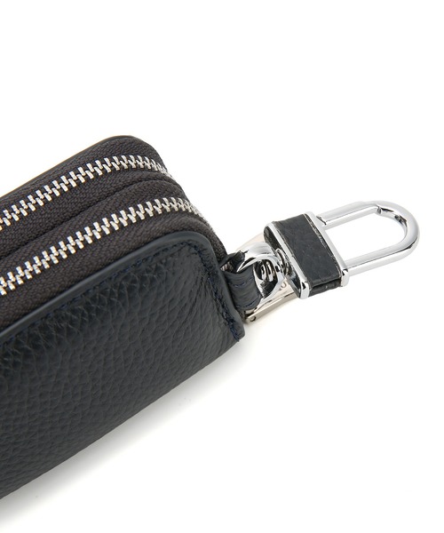 VANQUISH（ヴァンキッシュ）の「【VANQUISH/ヴァンキッシュ　本革スマートキーケース 車 ダブルファスナー ダブル ポケット キーチェーン ファスナー カラビナ ギフト（キーケース/キーアクセサリー・メンズ・ネイビー/ブラック/ダークグリーン・FREE）」の16枚目の写真