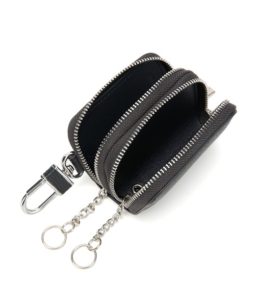 VANQUISH（ヴァンキッシュ）の「【VANQUISH/ヴァンキッシュ　本革スマートキーケース 車 ダブルファスナー ダブル ポケット キーチェーン ファスナー カラビナ ギフト（キーケース/キーアクセサリー・メンズ・ネイビー/ブラック/ダークグリーン・FREE）」の17枚目の写真