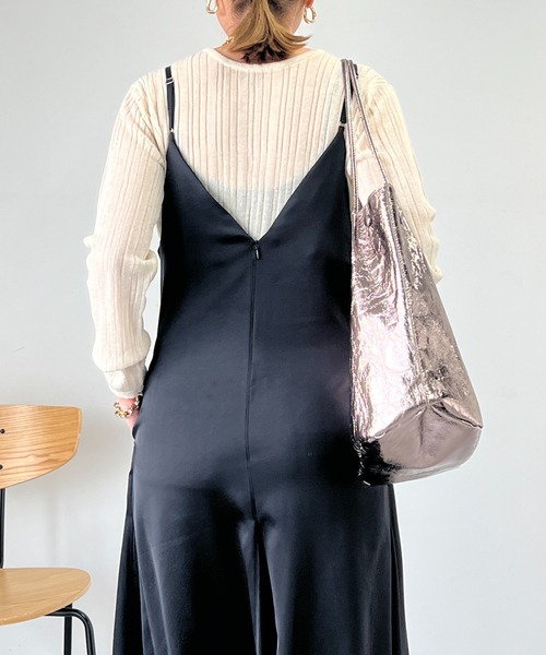 un dix cors（アンディコール）の「ランダムテレコシンプルニット（ニット/セーター・レディース・グリーン系その他/オフホワイト/ブラック・FREE）」の7枚目の写真