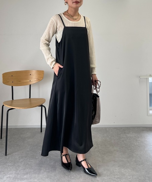 un dix cors（アンディコール）の「ランダムテレコシンプルニット（ニット/セーター・レディース・グリーン系その他/オフホワイト/ブラック・FREE）」の13枚目の写真