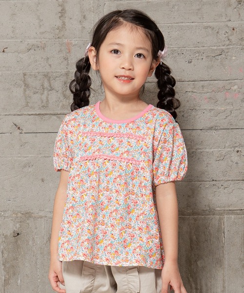 RAGMART（ラグマート）の「フラワープリントTシャツ（Tシャツ/カットソー・キッズ・イエロー/ピンク/ブルー・95cm/90cm/80ｃｍ）」の3枚目の写真