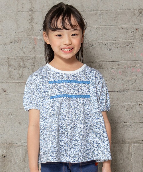 RAGMART（ラグマート）の「フラワープリントTシャツ（Tシャツ/カットソー・キッズ・イエロー/ピンク/ブルー・95cm/90cm/80ｃｍ）」の2枚目の写真