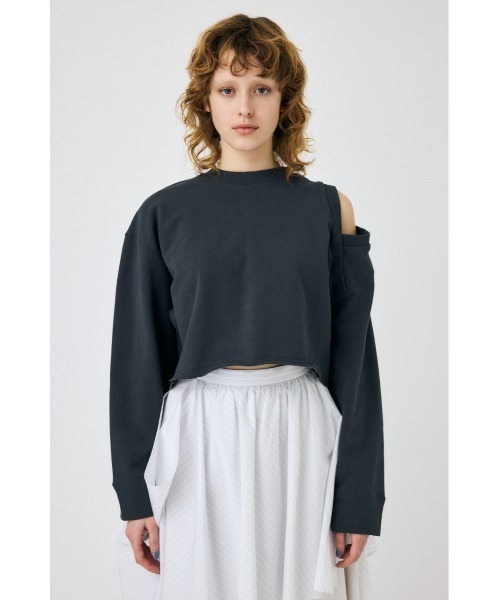 セール】SHOULDER CUT CROPPED トップス（Tシャツ/カットソー