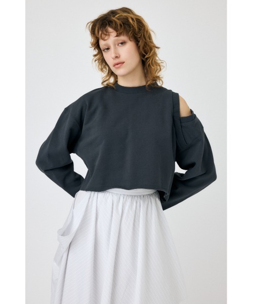 moussy トップス セール】SHOULDER CUT CROPPED トップス（Tシャツ/カットソー