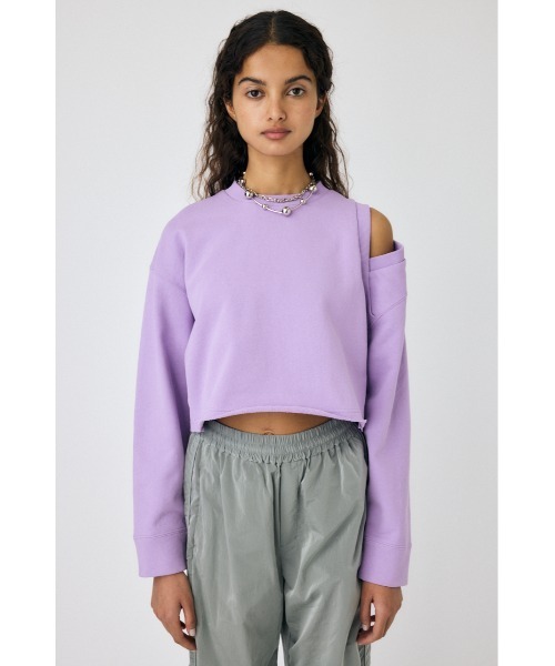 セール】SHOULDER CUT CROPPED トップス（Tシャツ/カットソー