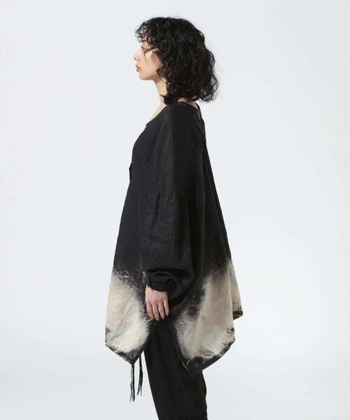 KMRii（ケムリ）の「KMRii/ケムリ/Discharged Linen Kimono Shirt（シャツ/ブラウス・レディース・ブラック・1）」の4枚目の写真