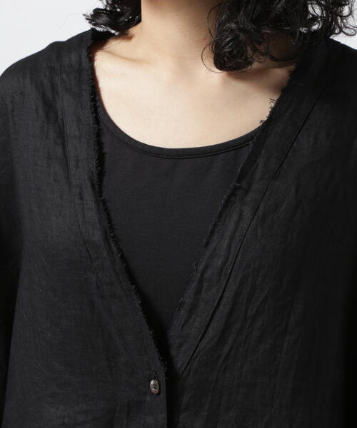 KMRii（ケムリ）の「KMRii/ケムリ/Discharged Linen Kimono Shirt（シャツ/ブラウス・レディース・ブラック・1）」の6枚目の写真