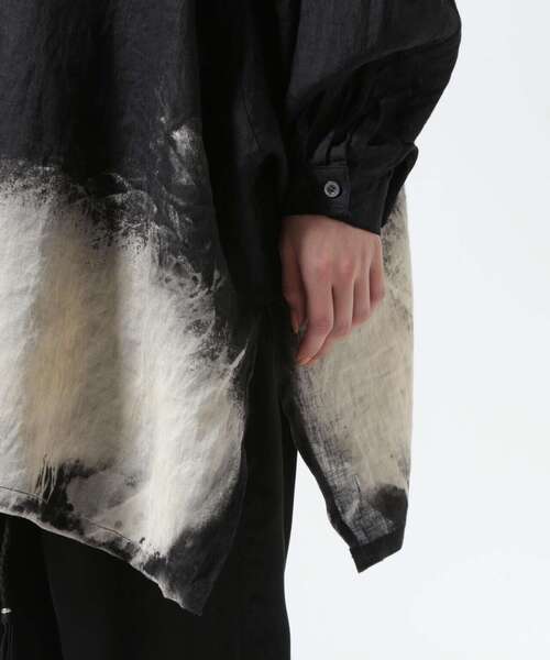 KMRii（ケムリ）の「KMRii/ケムリ/Discharged Linen Kimono Shirt（シャツ/ブラウス・レディース・ブラック・1）」の9枚目の写真