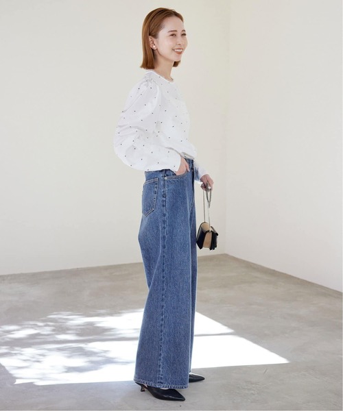 SLOBE IENA（スローブイエナ）の「《追加3》LE DENIM バギーパンツ（デニムパンツ・レディース・サックスブルー/ブルー・34/36/38/40）」の18枚目の写真