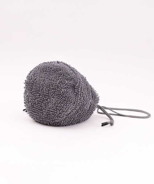 COOCO（クーコ）の「【ｍｏｐｐｕ】　ふわふわ素材の巾着ショルダーバッグ（ショルダーバッグ・レディース・イエロー/ピンク/オフホワイト/ブルー/グレー・9）」の11枚目の写真