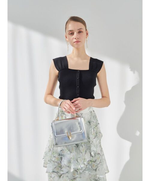 MERCURYDUO（マーキュリーデュオ）の「2WAYプチスリーブコンパクトニット（ニット/セーター・レディース・ブラック/レッド/オフホワイト/ベビーピンク・FREE）」の15枚目の写真