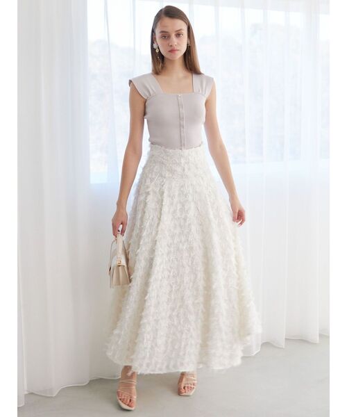 MERCURYDUO（マーキュリーデュオ）の「2WAYプチスリーブコンパクトニット（ニット/セーター・レディース・ブラック/レッド/オフホワイト/ベビーピンク・FREE）」の18枚目の写真