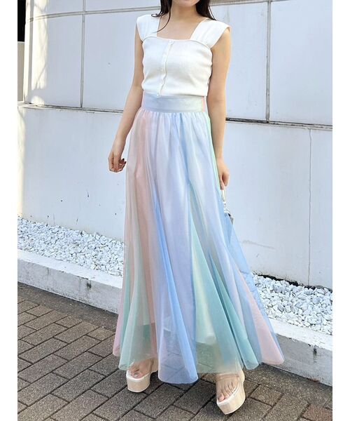 MERCURYDUO（マーキュリーデュオ）の「2WAYプチスリーブコンパクトニット（ニット/セーター・レディース・ブラック/レッド/オフホワイト/ベビーピンク・FREE）」の20枚目の写真