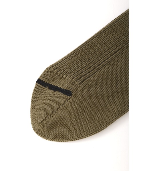 MHL.(エムエイチエル)の「MHL SPORT SOCK(ソックス/靴下・メンズ・チャコール/オリーブ/ホワイト・FREE)」の6枚目の写真