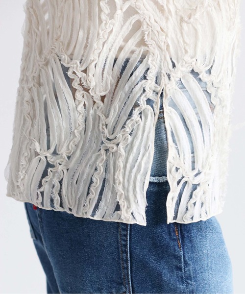 cepo(セポ)の「バテンレースシャツ(シャツ/ブラウス・レディース・オフホワイト/ブラック・M)」の21枚目の写真