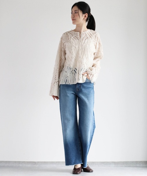 cepo(セポ)の「バテンレースシャツ(シャツ/ブラウス・レディース・オフホワイト/ブラック・M)」の7枚目の写真