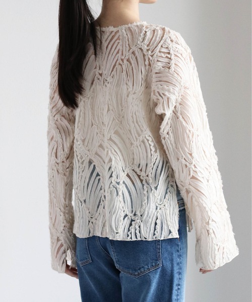 cepo(セポ)の「バテンレースシャツ(シャツ/ブラウス・レディース・オフホワイト/ブラック・M)」の9枚目の写真