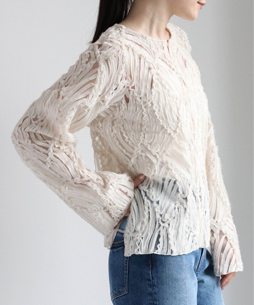 cepo(セポ)の「バテンレースシャツ(シャツ/ブラウス・レディース・オフホワイト/ブラック・M)」の10枚目の写真