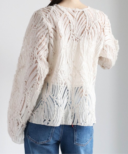 cepo(セポ)の「バテンレースシャツ(シャツ/ブラウス・レディース・オフホワイト/ブラック・M)」の8枚目の写真