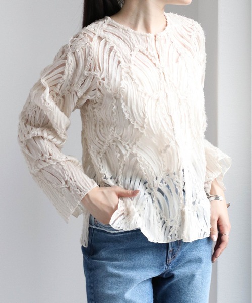 cepo(セポ)の「バテンレースシャツ(シャツ/ブラウス・レディース・オフホワイト/ブラック・M)」の11枚目の写真