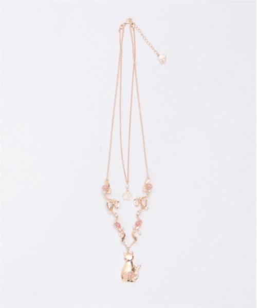 axes femme(アクシーズファム)の「猫モチーフ×リボンネックレス(ネックレス・レディース・シルバー/ゴールド・FREE)」の5枚目の写真