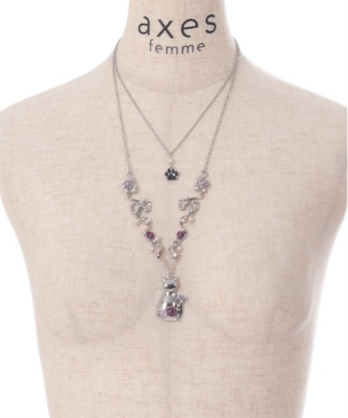 axes femme(アクシーズファム)の「猫モチーフ×リボンネックレス(ネックレス・レディース・シルバー/ゴールド・FREE)」の22枚目の写真