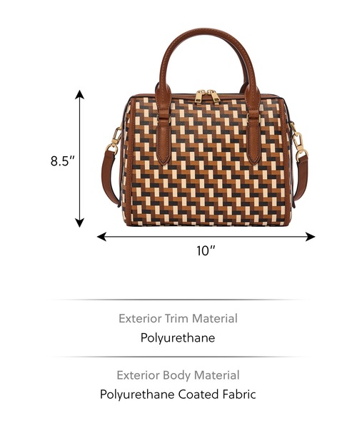 FOSSIL(フォッシル)の「フォッシル サッチェルバッグ レディース コーティングキャンバス ブラウン スマホ収納可 ZB11019249(ショルダーバッグ・レディース・ブラウン・FREE)」の5枚目の写真