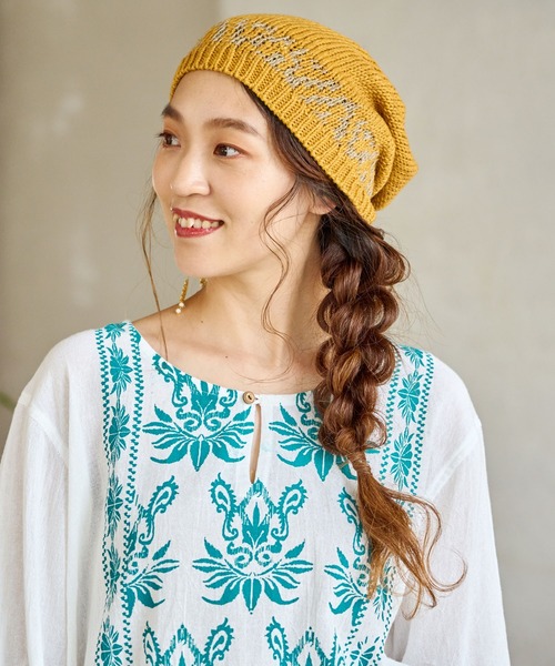 チャイハネ（チャイハネ）の「【チャイハネ】パハネヘンプコットンニットキャップ（ニットキャップ/ビーニー・レディース・ベージュ/ブラック/キャメル/カーキ・FREE）」の15枚目の写真