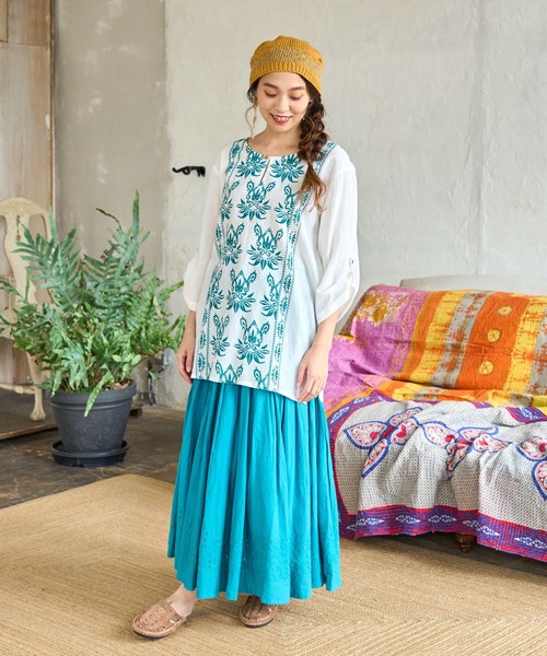 チャイハネ（チャイハネ）の「【チャイハネ】パハネヘンプコットンニットキャップ（ニットキャップ/ビーニー・レディース・ベージュ/ブラック/キャメル/カーキ・FREE）」の16枚目の写真