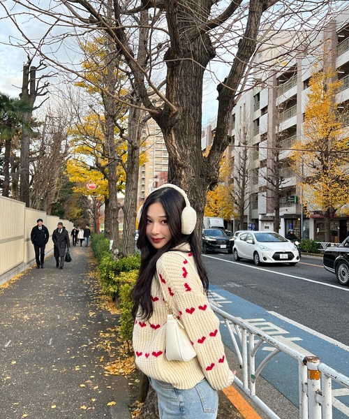 RiLi（リリ）の「ハートニットトップス【RL】（ニット/セーター・レディース・アイボリー・FREE）」の5枚目の写真