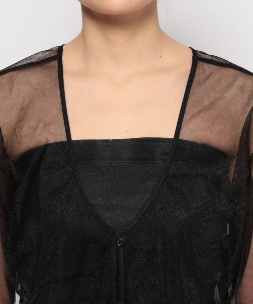 LOWRYS FARM（ローリーズファーム）の「２ＷＡＹチュールチュニック 111155（シャツ/ブラウス・レディース・ブラック/アイボリー・FREE）」の19枚目の写真