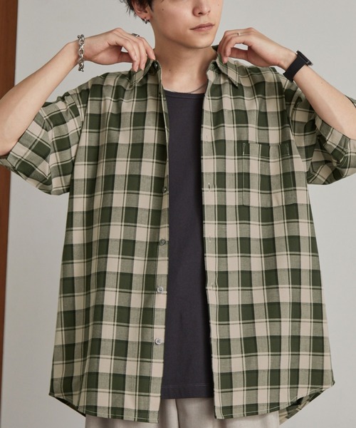 OAMC オーバーサイズ半袖チェックシャツ OAMC オーバーサイズ半袖チェックシャツ ギンガムチェック半袖