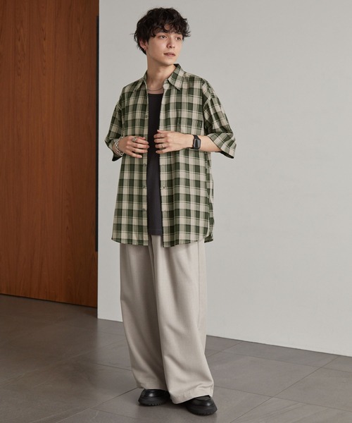 セール】オーバーサイズチェックアソート半袖シャツ（シャツ