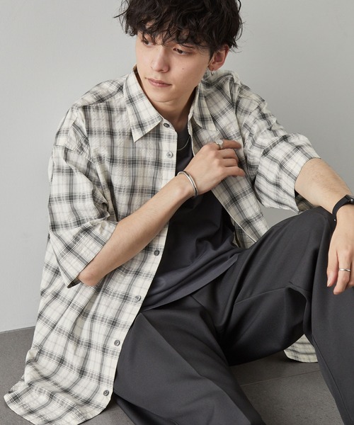 boohoo MAN★半袖 Vネック チェック柄 プルオーバー Tシャツ boohoo MAN☆半袖 Vネック チェック柄 プルオーバー Tシャツ