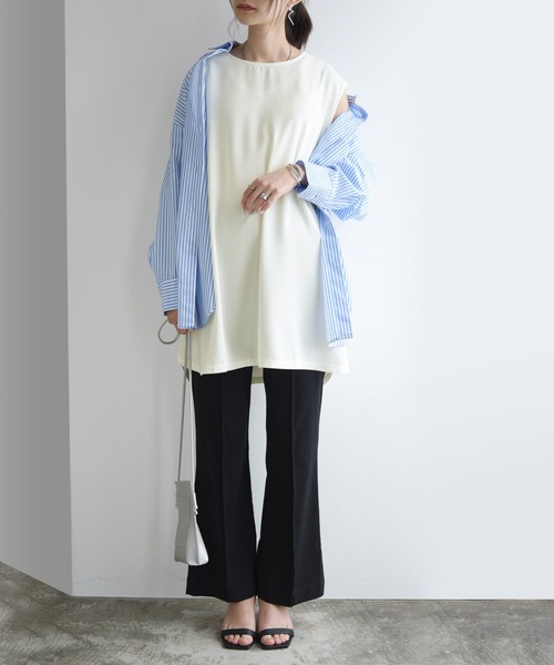 and it_（アンドイット）の「防汚加工ノースリーブチュニック（シャツ/ブラウス・レディース・オフホワイト・M-L）」の7枚目の写真