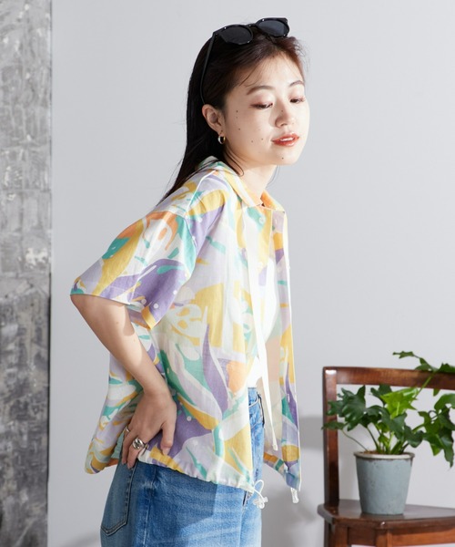 Franklin Climbing（フランクリンクライミング）の「【Retreat】ワイドシルエットドロストシャツ【PEPALLAMAコラボ】（シャツ/ブラウス・レディース・アイボリー/その他・ONE SIZE）」の5枚目の写真