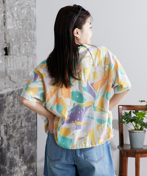 Franklin Climbing（フランクリンクライミング）の「【Retreat】ワイドシルエットドロストシャツ【PEPALLAMAコラボ】（シャツ/ブラウス・レディース・アイボリー/その他・ONE SIZE）」の7枚目の写真