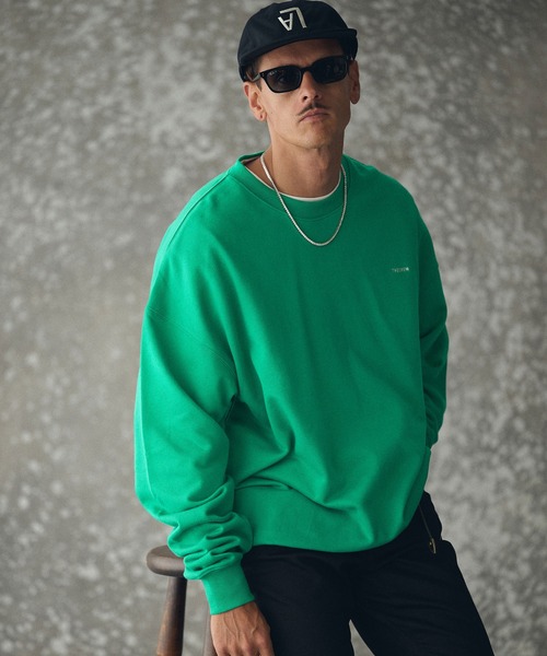 THEOREM（セオレム）の「msw1445- One Point Embroidered Laidback Sweatshirt スウェット（スウェット・メンズ・グレー/ブラック/グリーン/ベージュ/チャコール/サックスブルー・L/XL/M）」の5枚目の写真