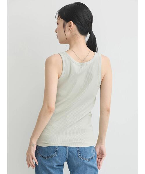 earth music&ecology（アースミュージックアンドエコロジー）の「ベーシックタンクトップ（インナーウェア/肌着・レディース・ピンク/その他9/オフホワイト/ブラック/ミント・M/S）」の8枚目の写真